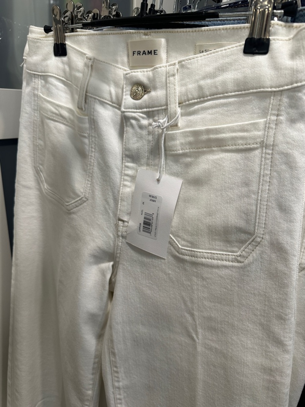 FRAME White High Rise Wide Leg Palazzo Jeans - Picture 3 of 5